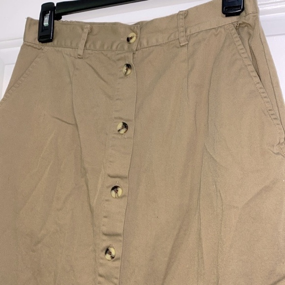 Vintage khaki cotton skirt size 10 - Picture 4 of 7